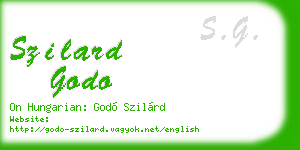 szilard godo business card
